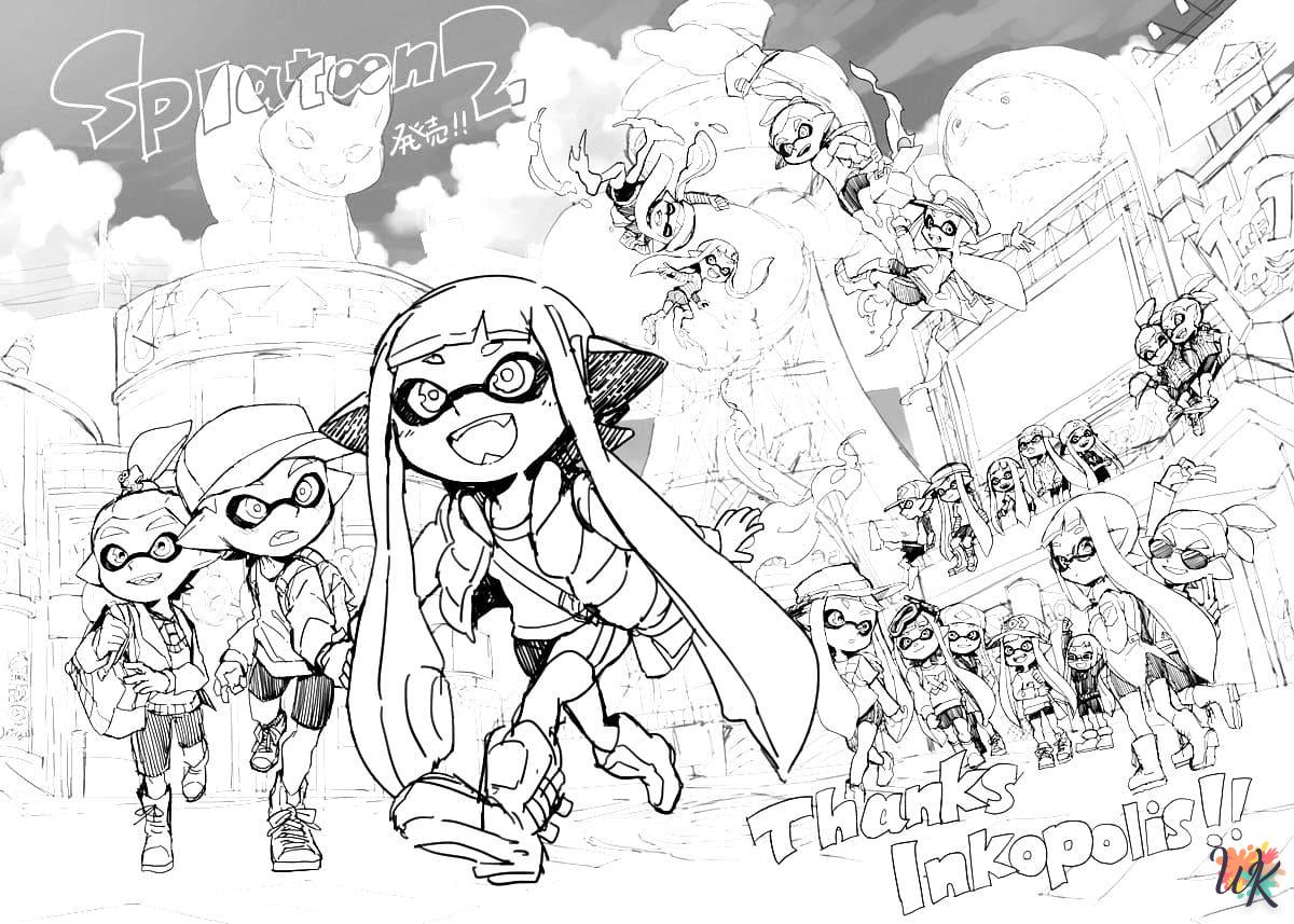 coloriage Splatoon  pour enfants a imprimer gratuit