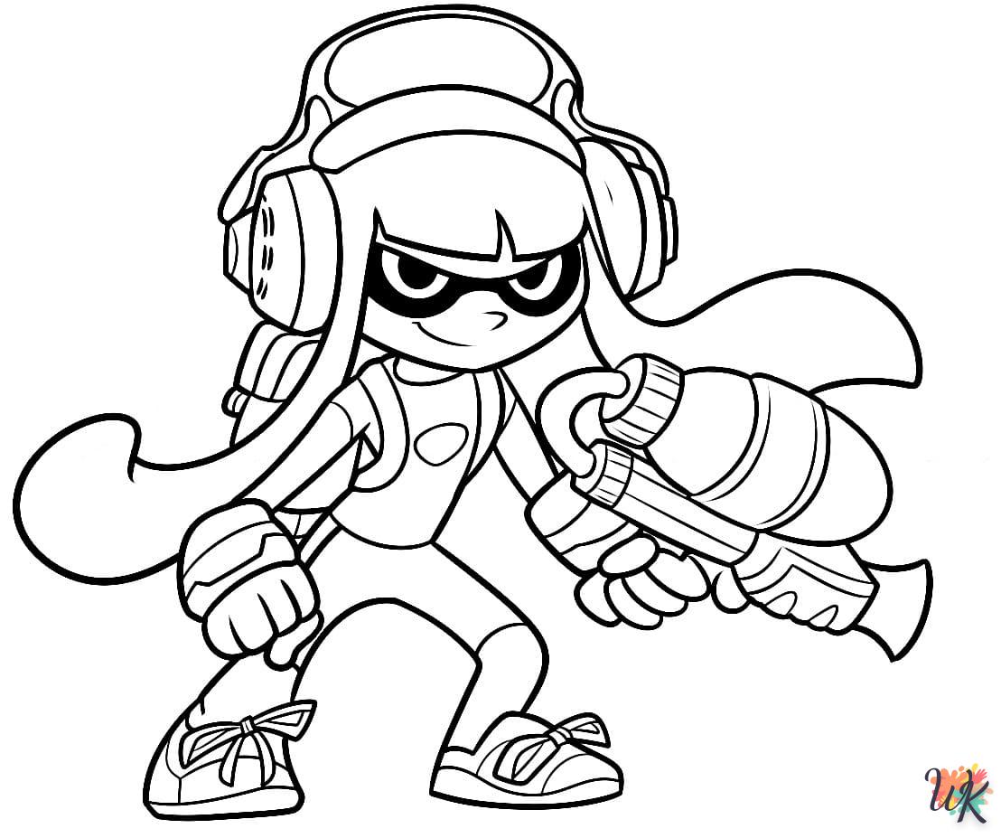 coloriage Splatoon  à imprimer pour enfant de 8 ans