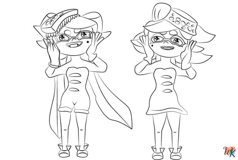 coloriage Splatoon  à imprimer kawaii 1