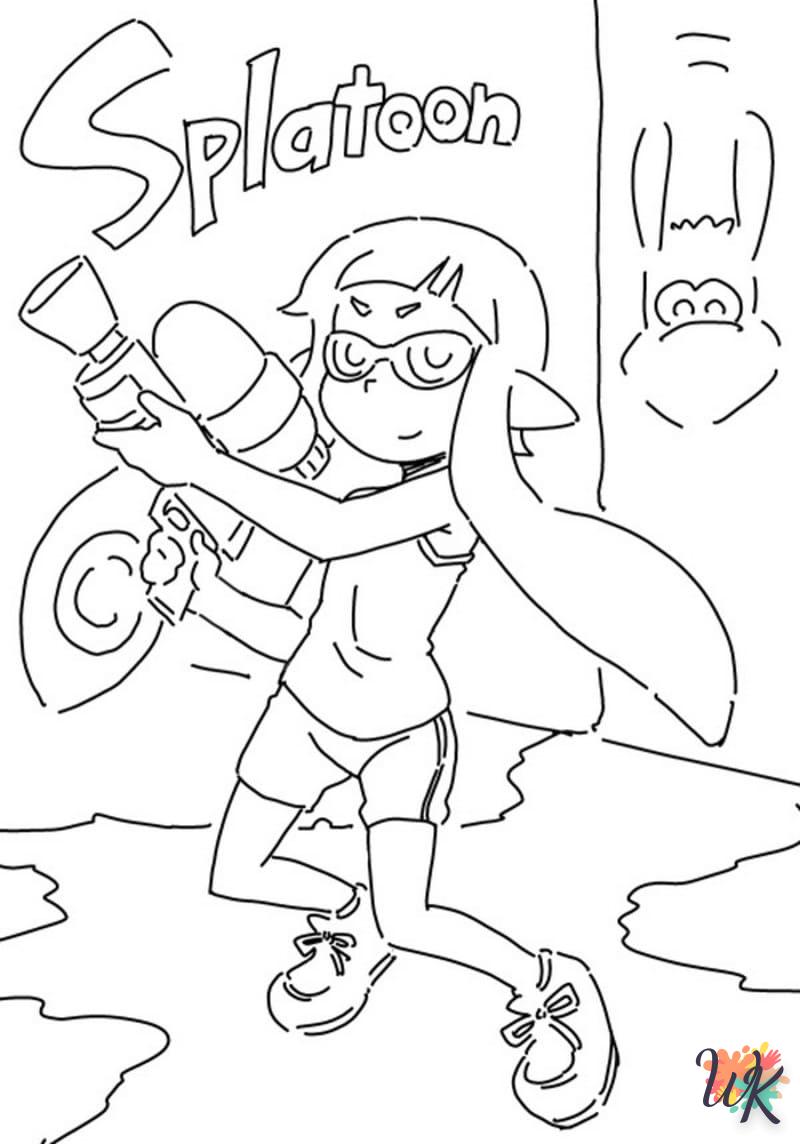 alphabet coloriage Splatoon  en ligne