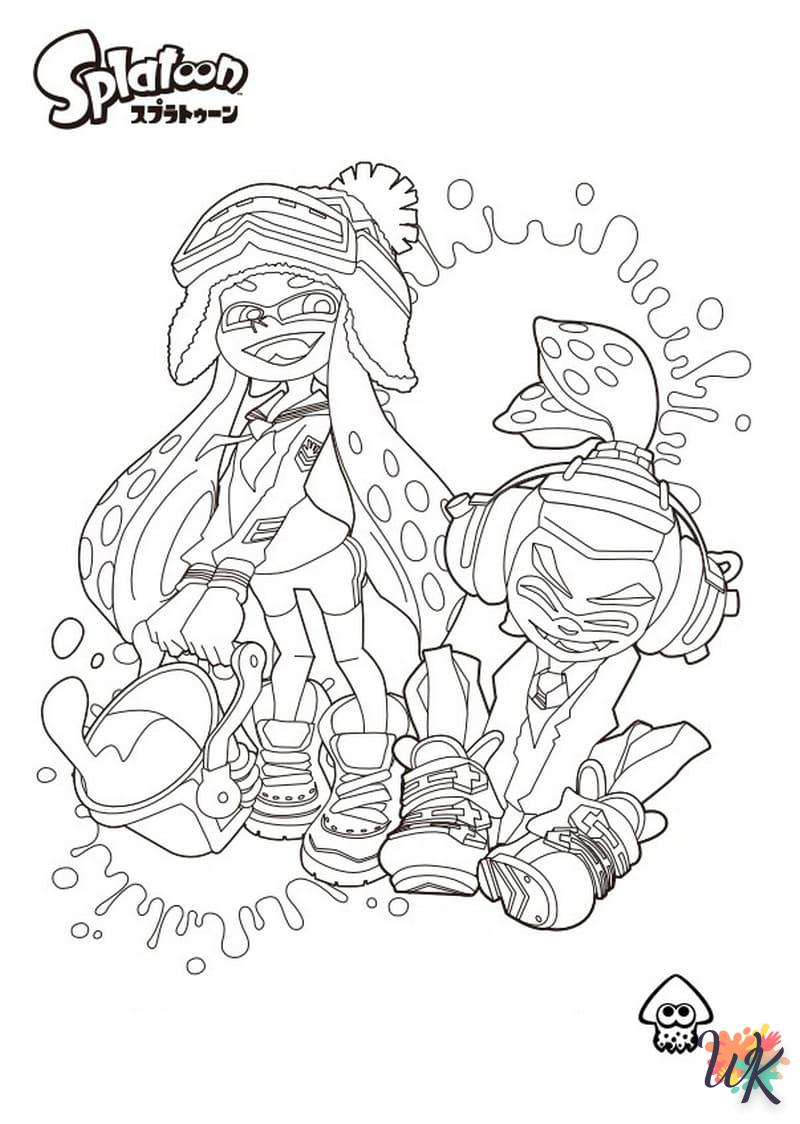 coloriage Splatoon  et decoupage a imprimer gratuit