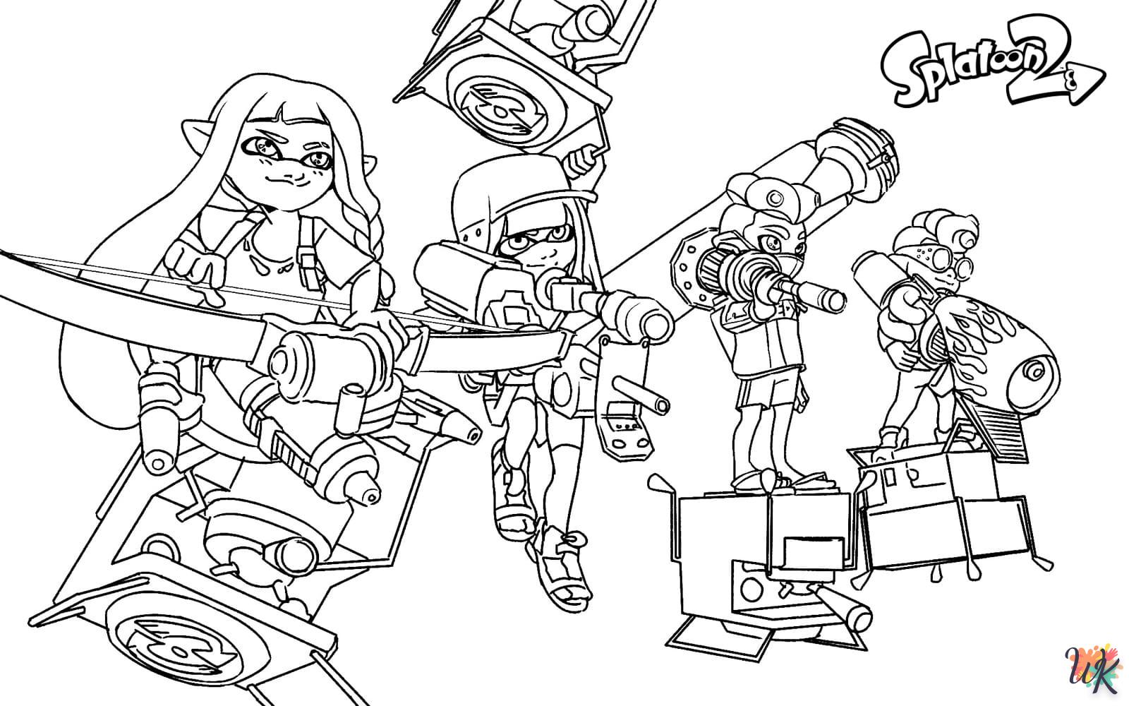 coloriage Splatoon  pour enfant de 3 ans