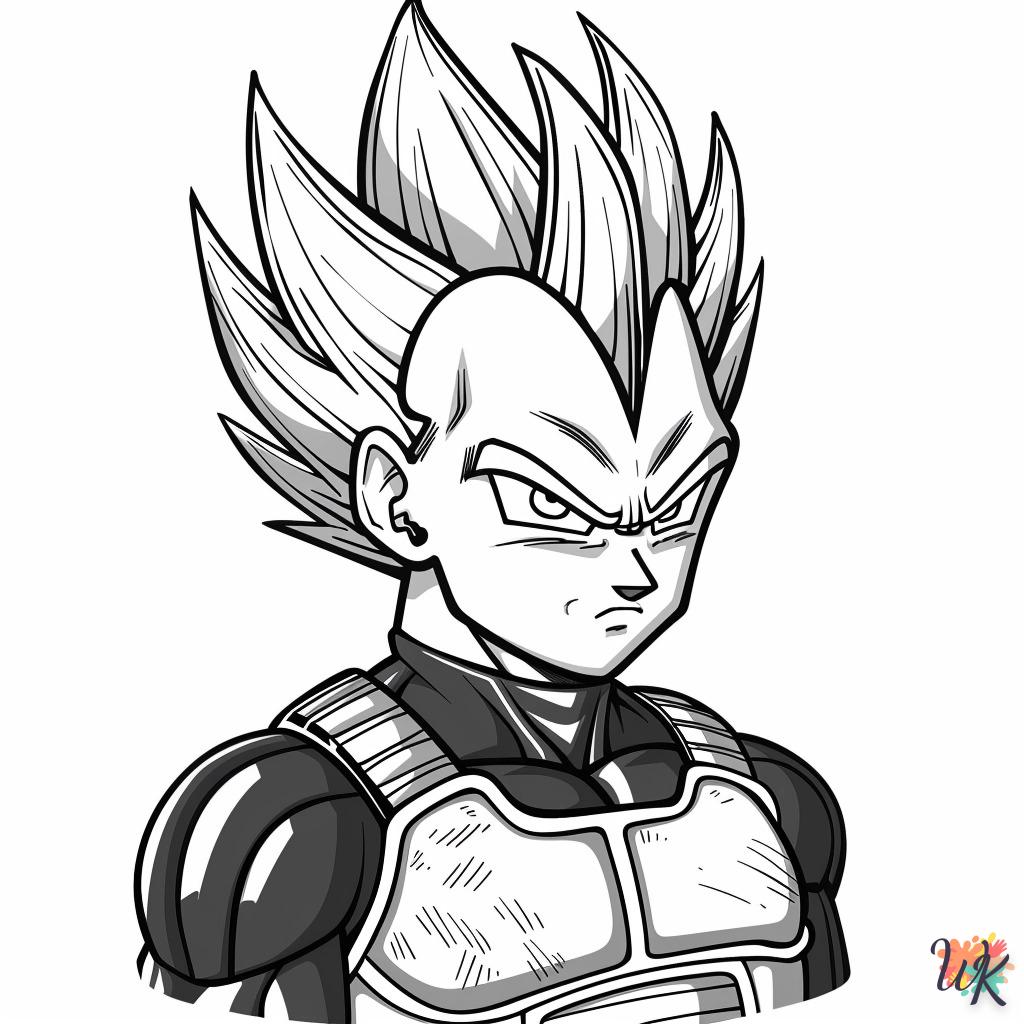 coloriage Vegeta  en ligne maternelle