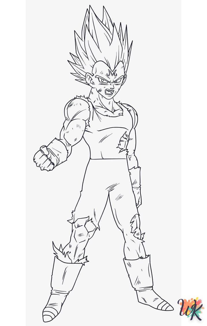 coloriage Vegeta  gratuit a imprimer