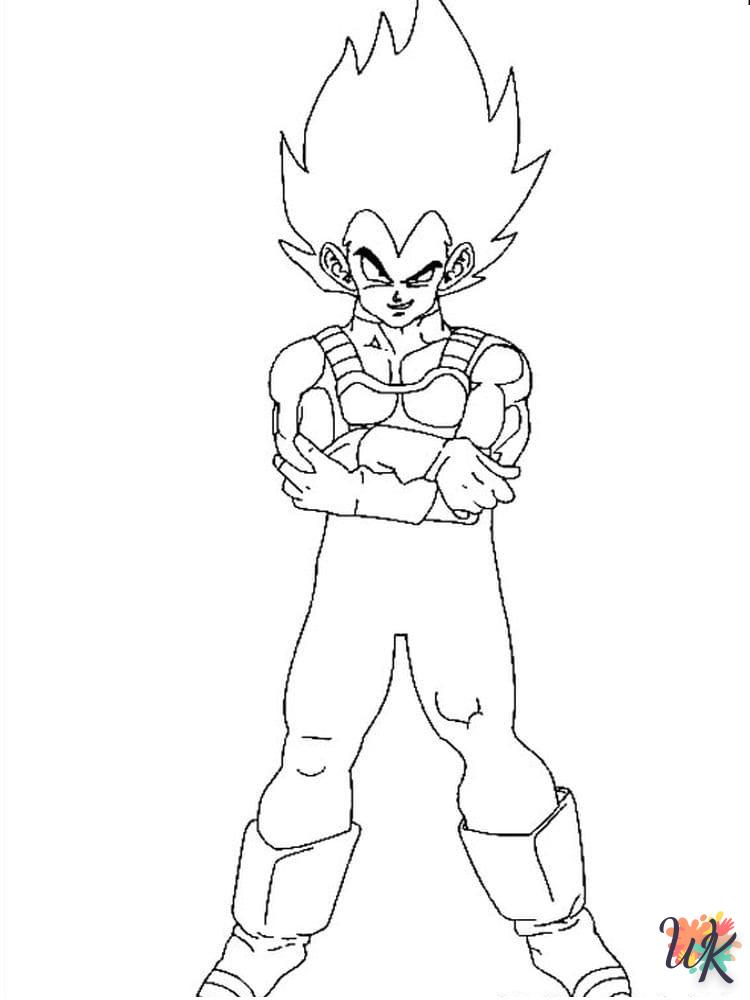 coloriage Vegeta  et decoupage a imprimer gratuit