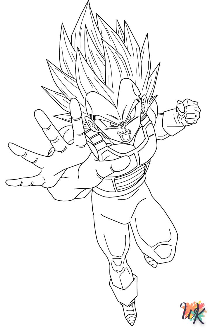 coloriage Vegeta  et decoupage