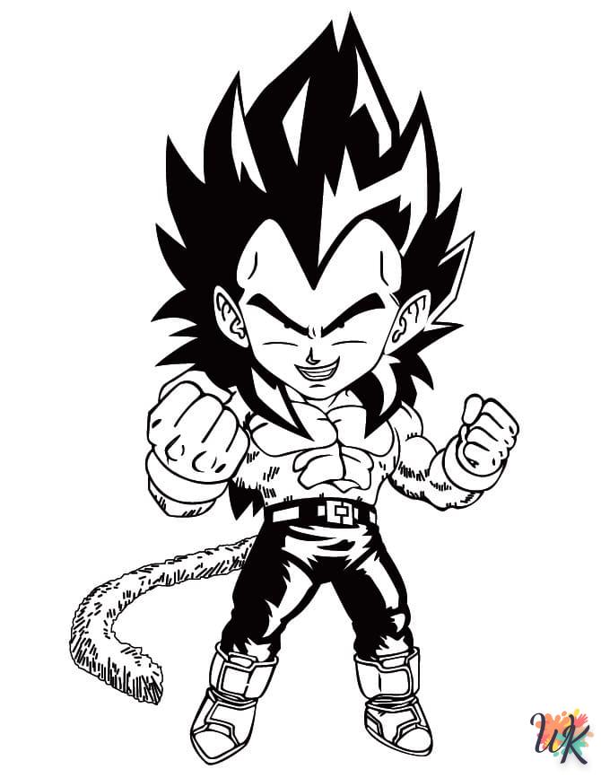 coloriage Vegeta  à imprimer kawaii