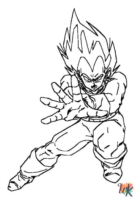 coloriage Vegeta  automne en ligne gratuit à imprimer