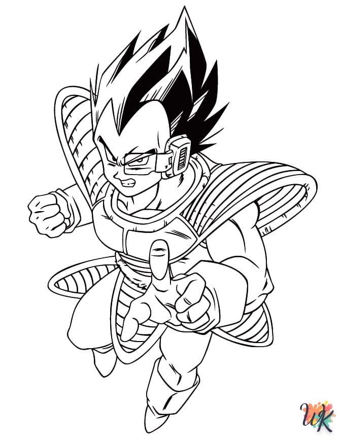 coloriage Vegeta  enfant 7 ans a imprimer