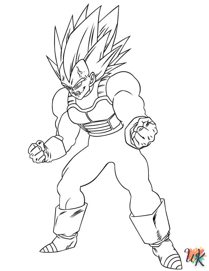 coloriage Vegeta  pour lutter contre le stress