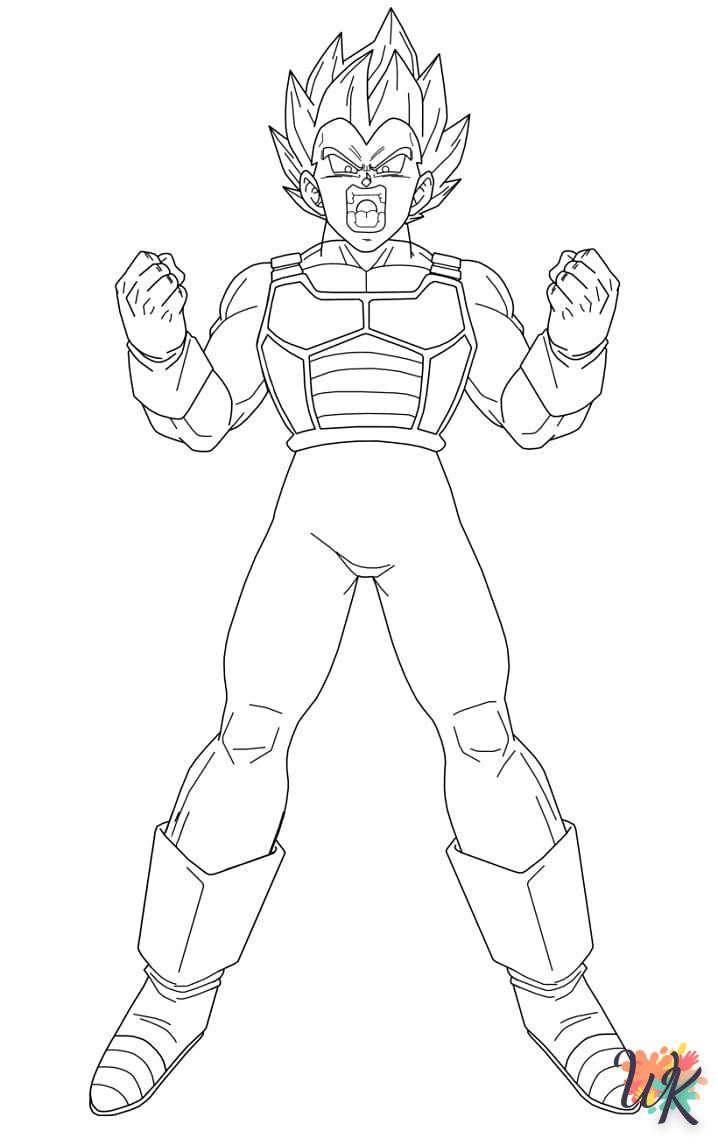 coloriage Vegeta  pour enfant de à imprimer