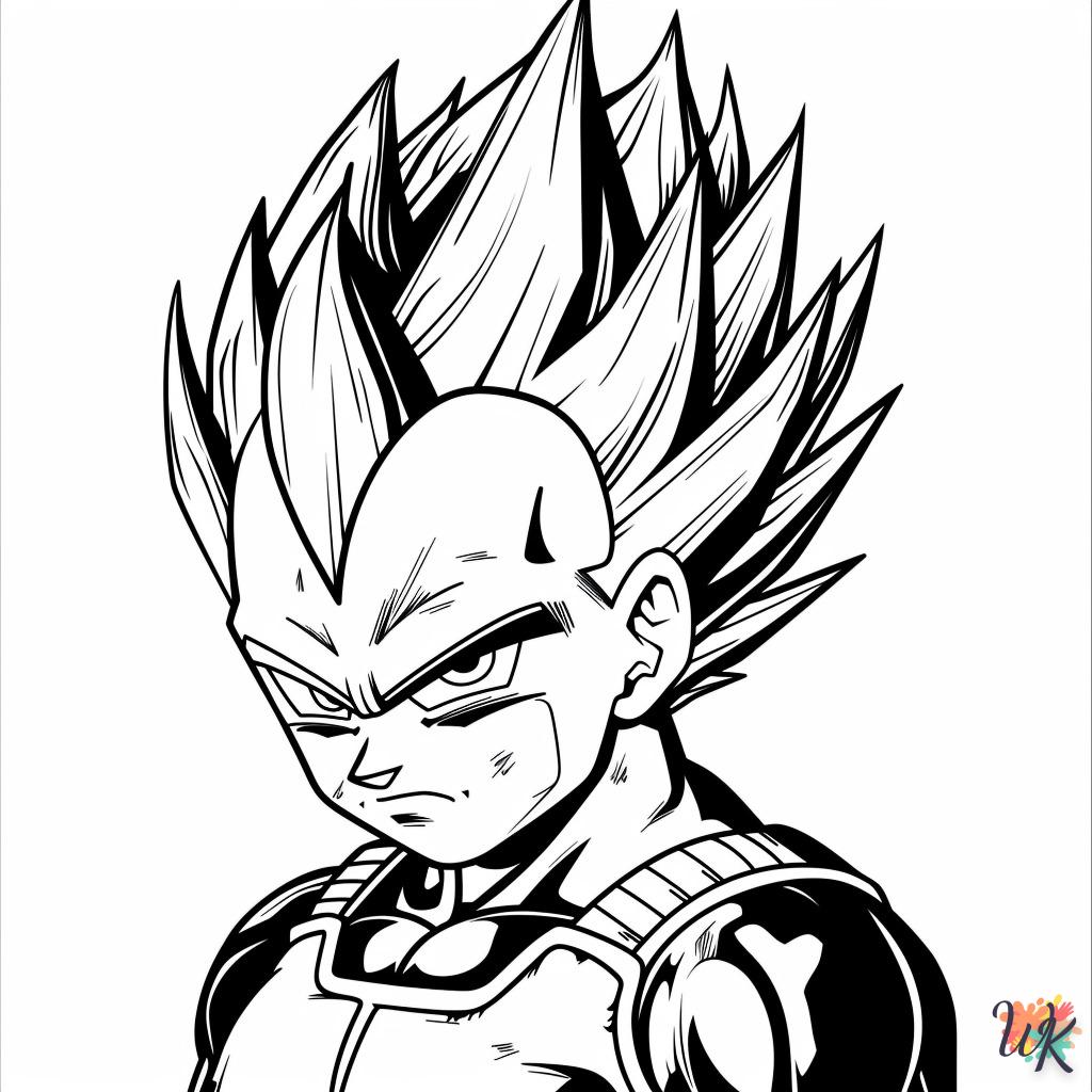 coloriage Vegeta  d'enfant a imprimer