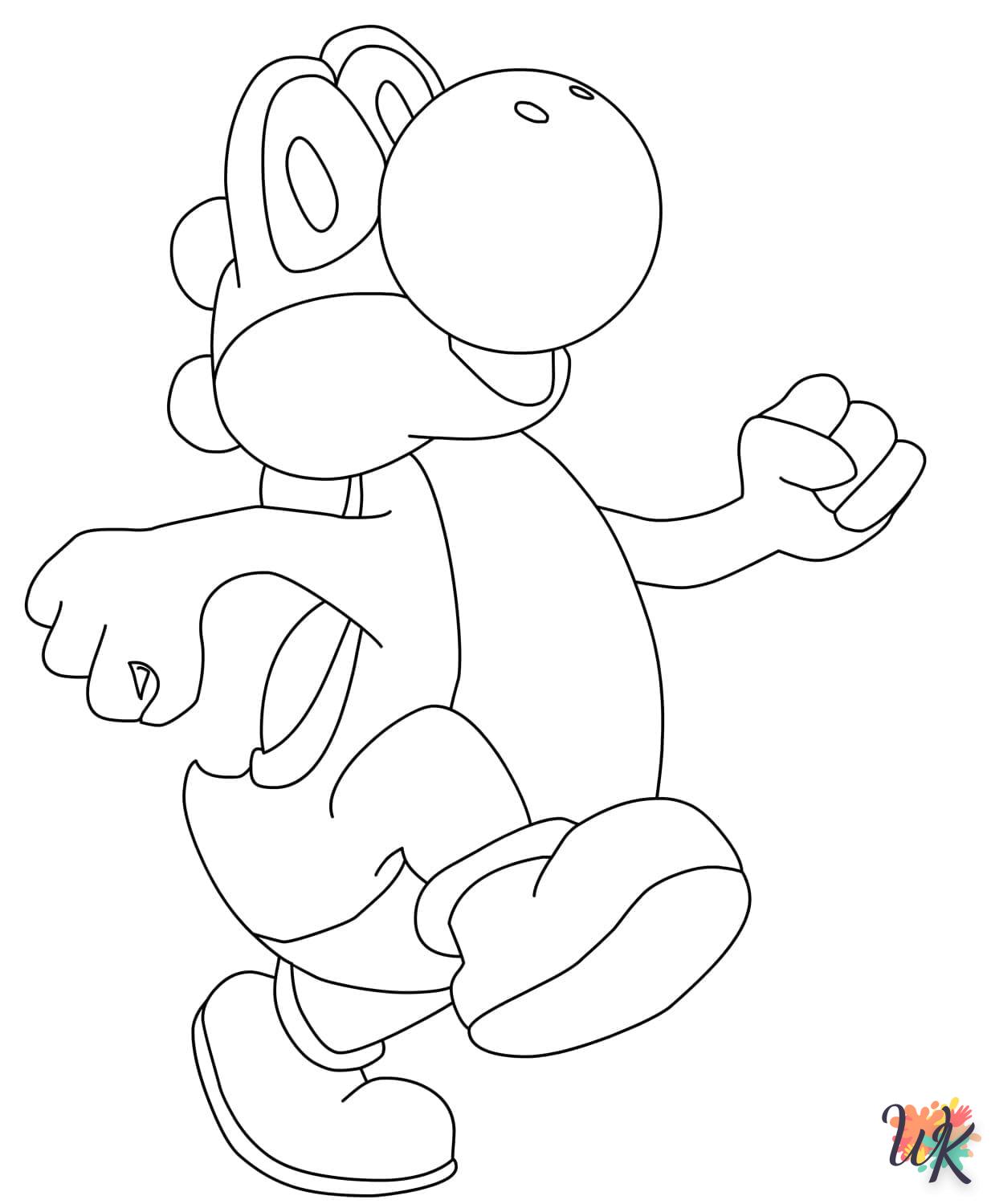 Yoshi coloring page to print for free