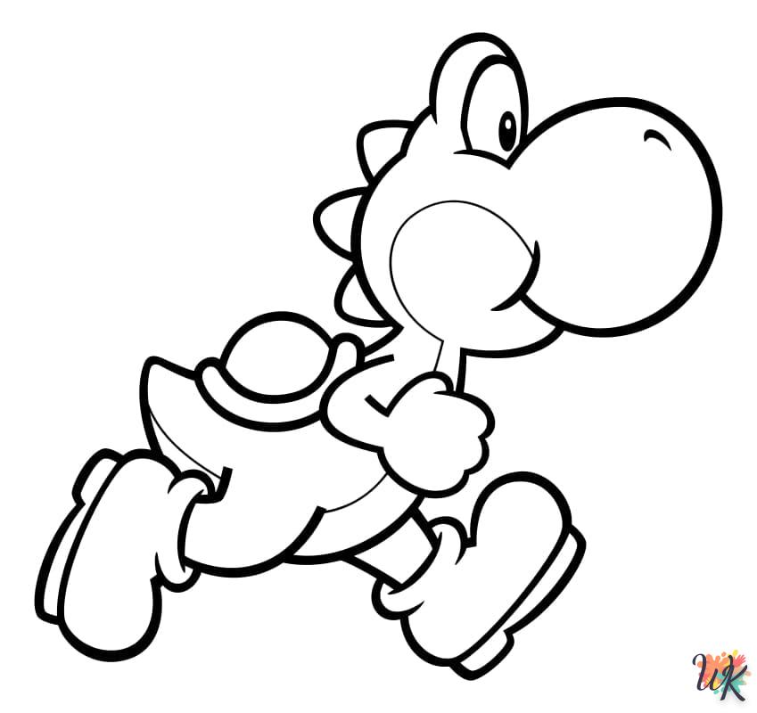 Yoshi coloring page to print for 8 year olds 1