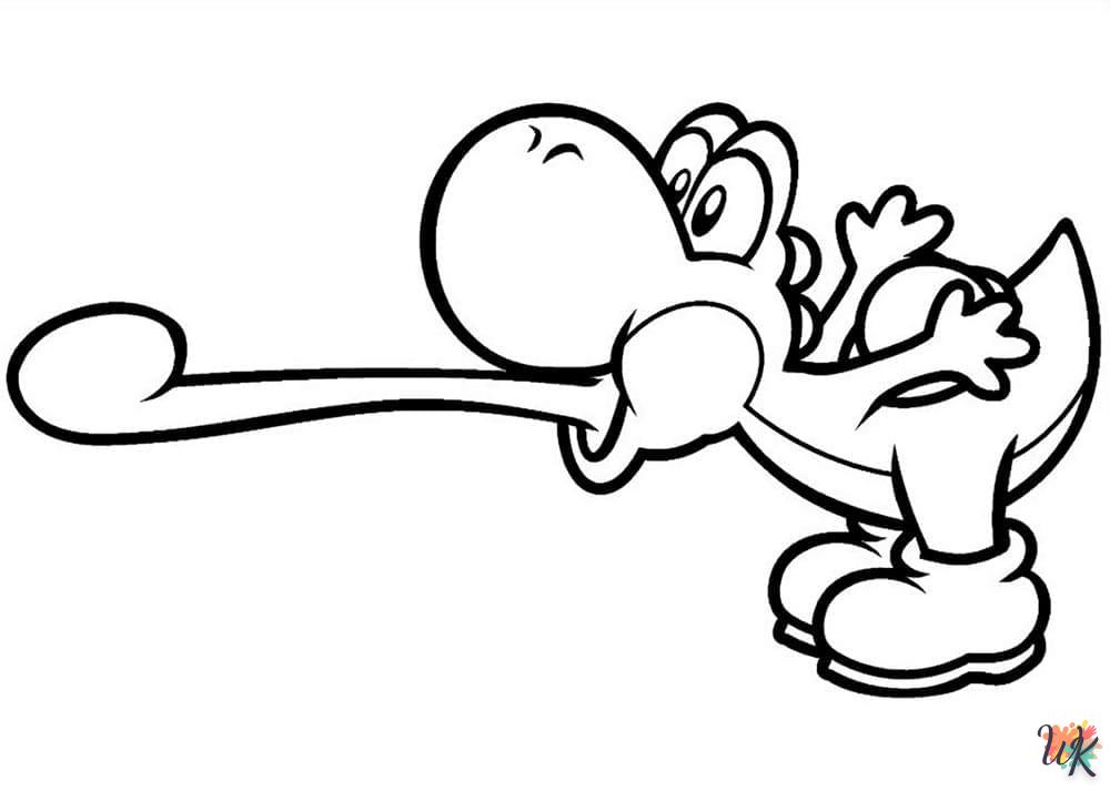 Yoshi coloring page to print a4