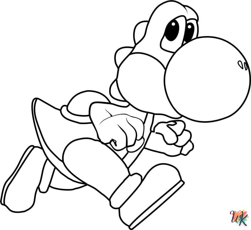 Yoshi coloring for children free