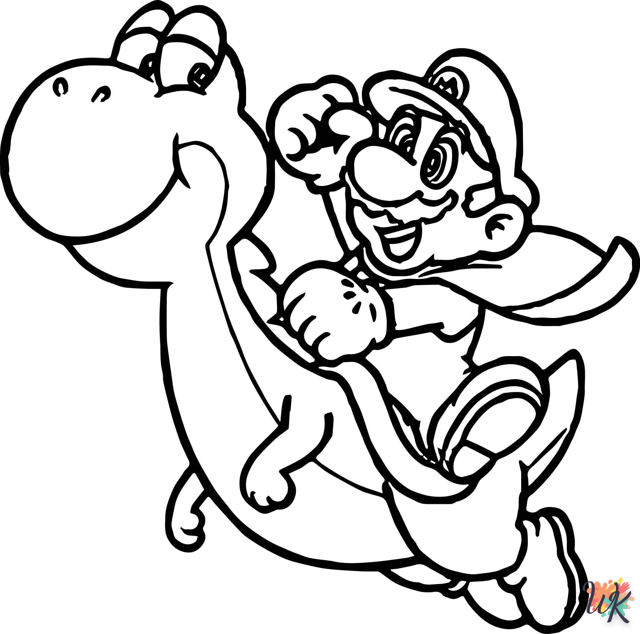 Yoshi coloring page to print for children aged 10