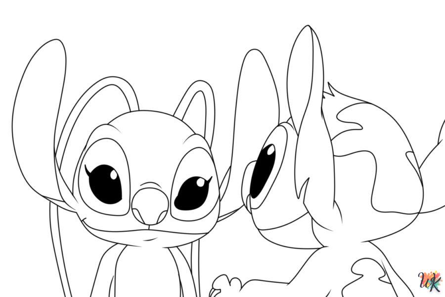 coloriage Stitch et Angel  pour enfants à télécharger