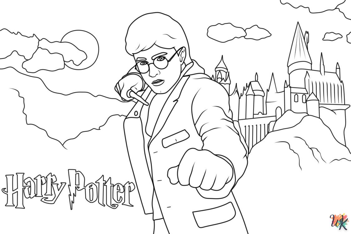 coloriage Harry Potter  à imprimer pour enfant de 2 ans