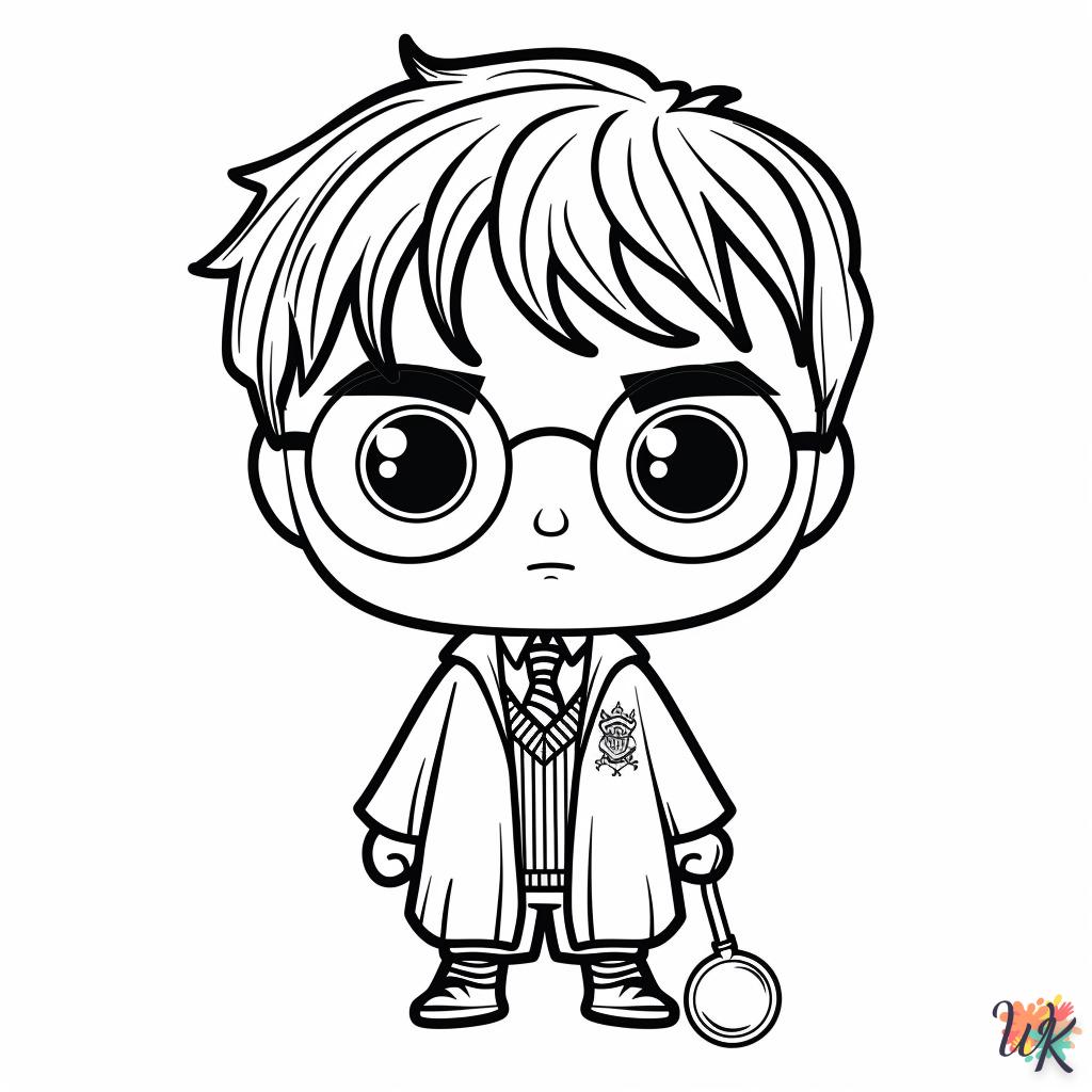 coloriage Harry Potter  à imprimer pour enfant de 6 ans