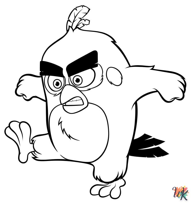 coloriage Angry Birds  automne en ligne gratuit à imprimer