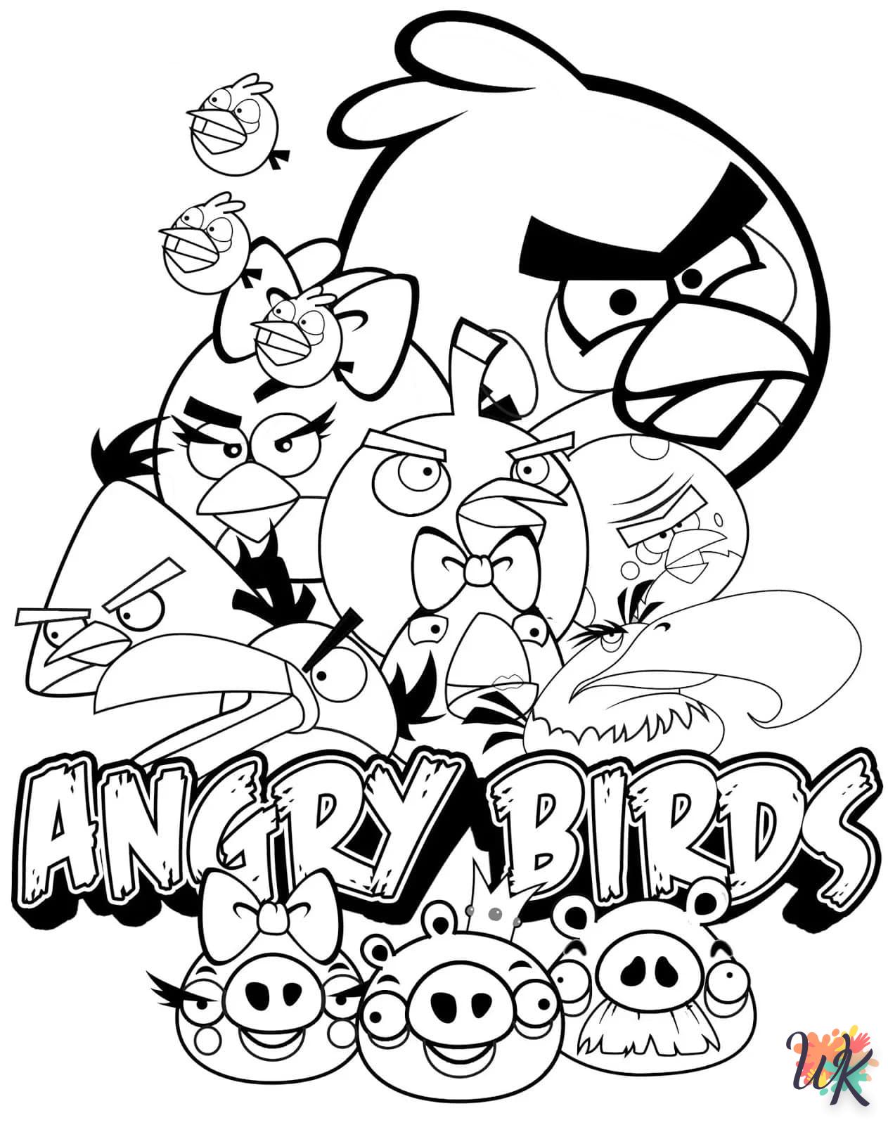 coloriage Angry Birds  pour enfant de 10 ans 1