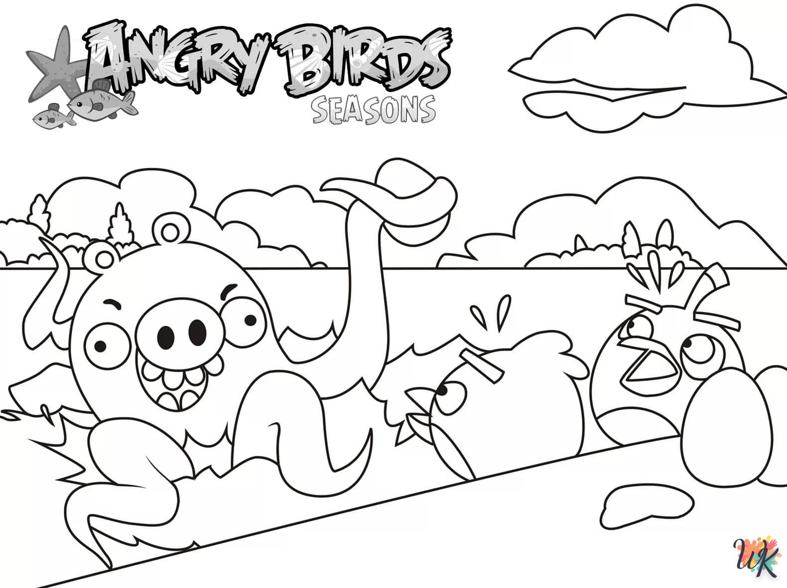 coloriage Angry Birds  enfant 4 ans a imprimer 2