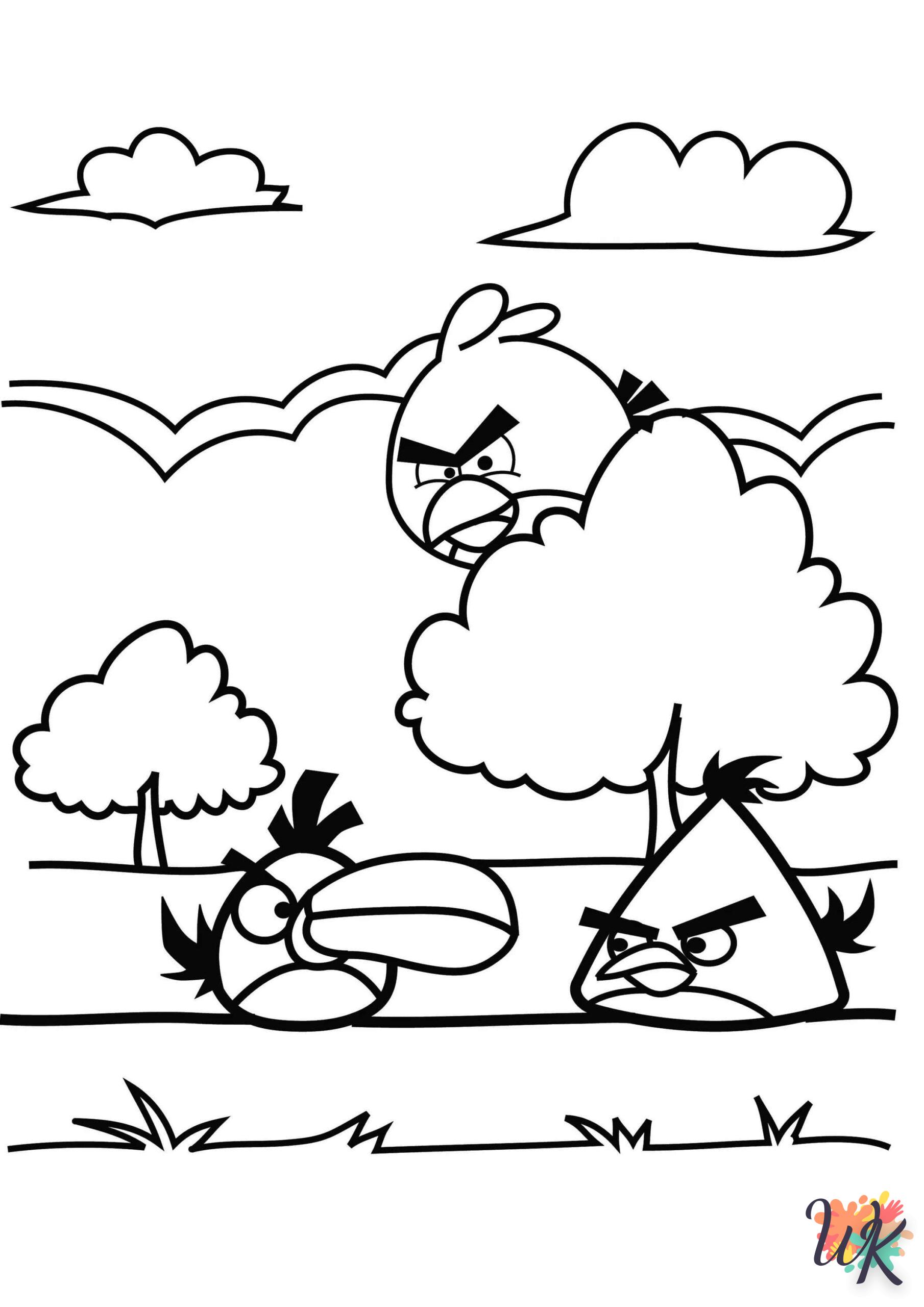 coloriage Angry Birds  pour enfants
