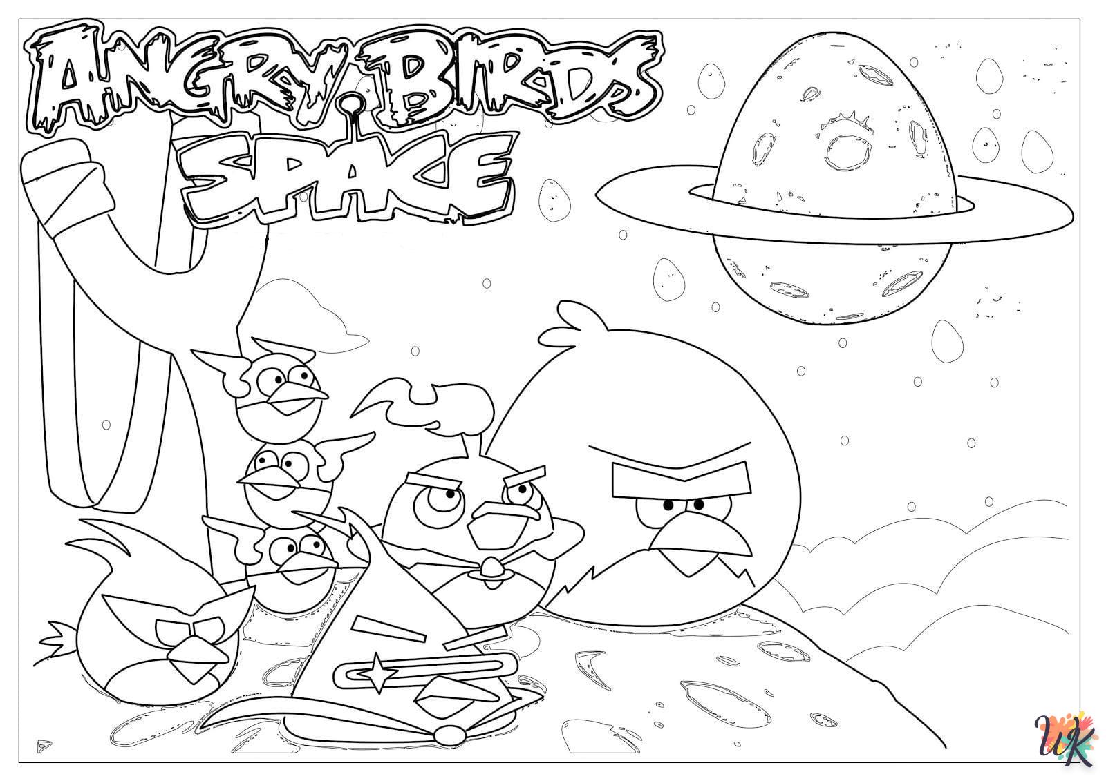 coloriage Angry Birds  pour enfants a imprimer