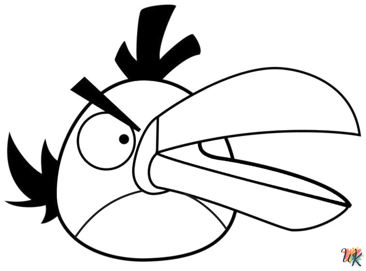 coloriage Angry Birds  enfant 3 ans a imprimer