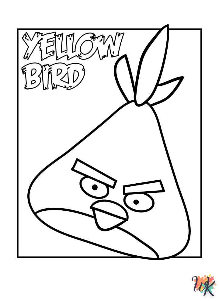 coloriage Angry Birds  pour enfant de 3 ans