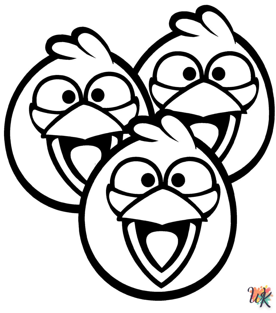 coloriage Angry Birds  automne en ligne gratuit à imprimer