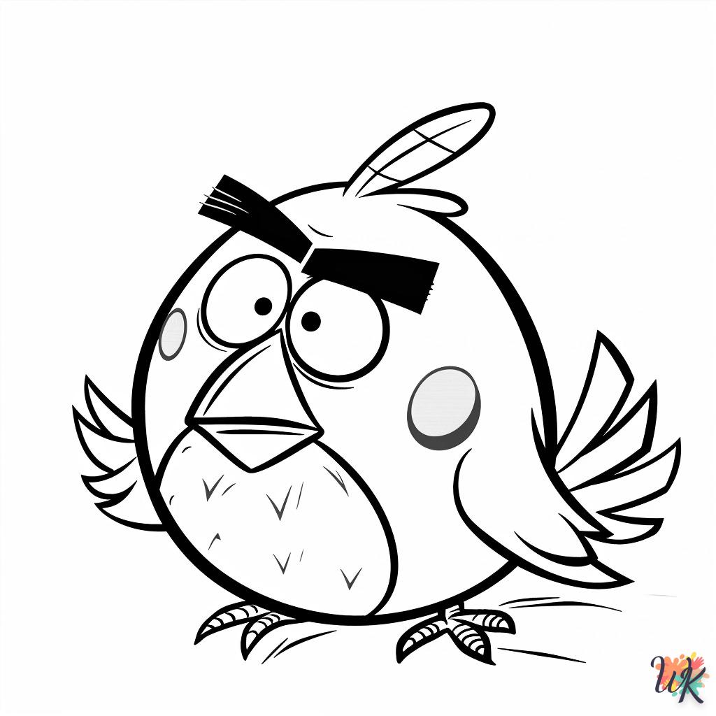 coloriage Angry Birds  pour primaire