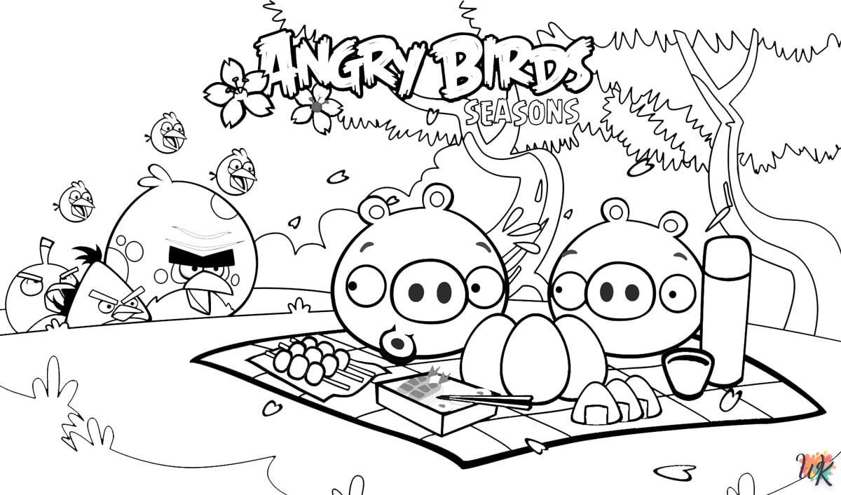 coloriage Angry Birds  gratuit pour enfants 1