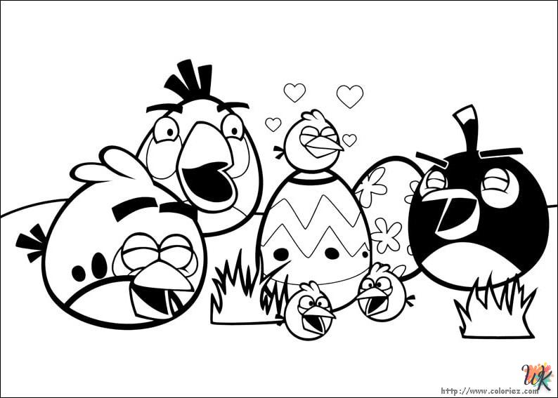 coloriage Angry Birds  à colorier en ligne gratuit