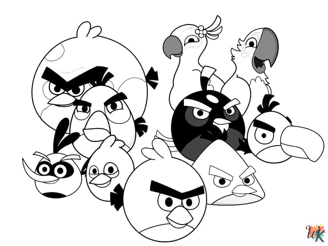 coloriage Angry Birds  pour lutter contre le stress