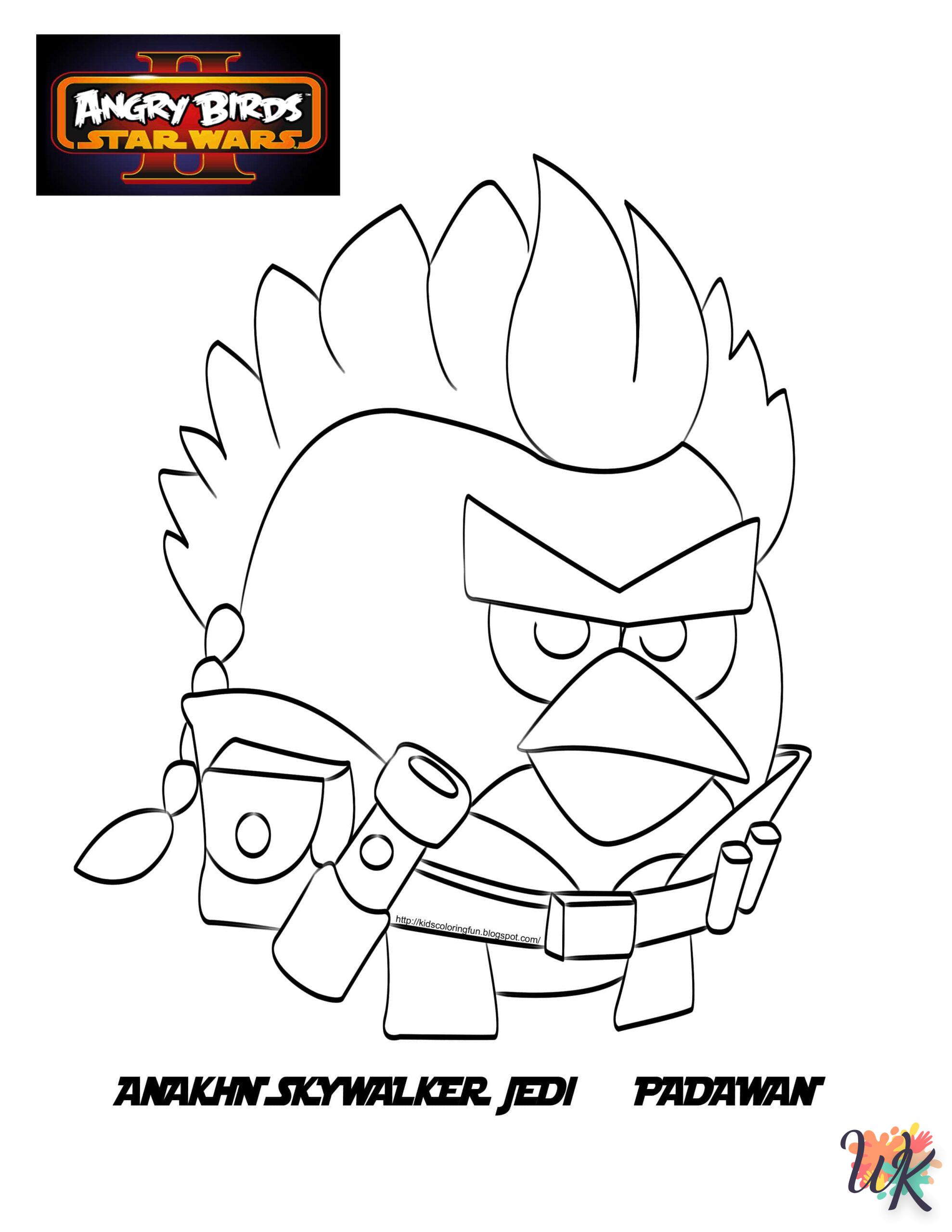 coloriage Angry Birds  et découpage à imprimer