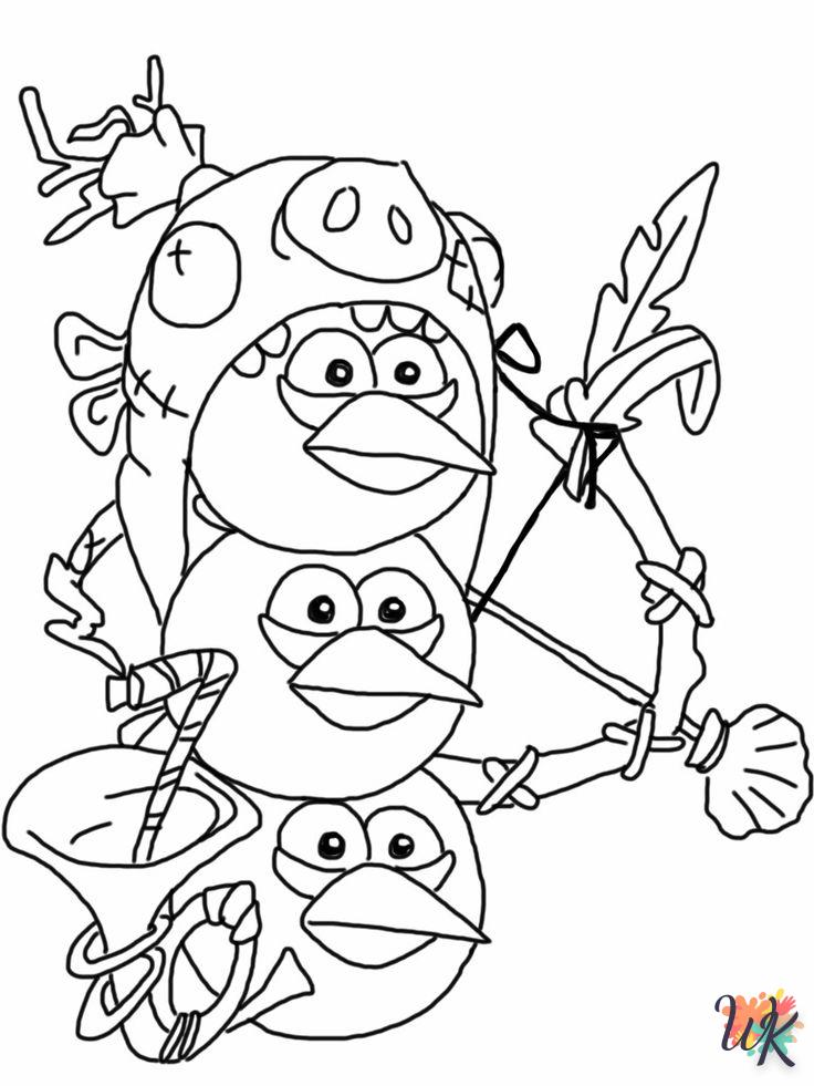 coloriage Angry Birds  enfant a imprimer