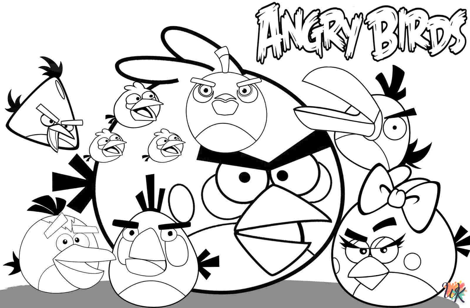 coloriage Angry Birds  pour primaire 2