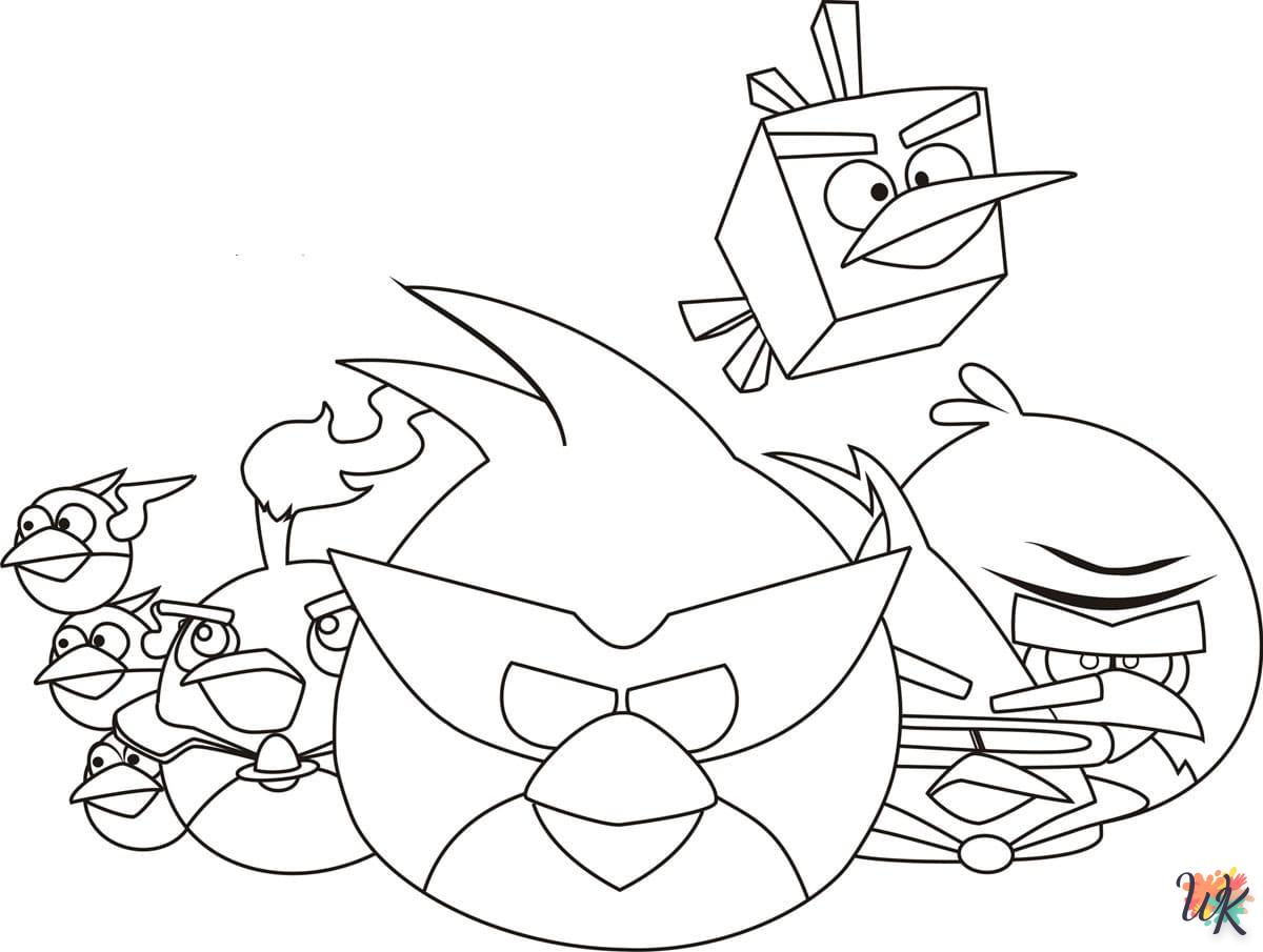 coloriage Angry Birds  à imprimer pour enfant de 9 ans 1