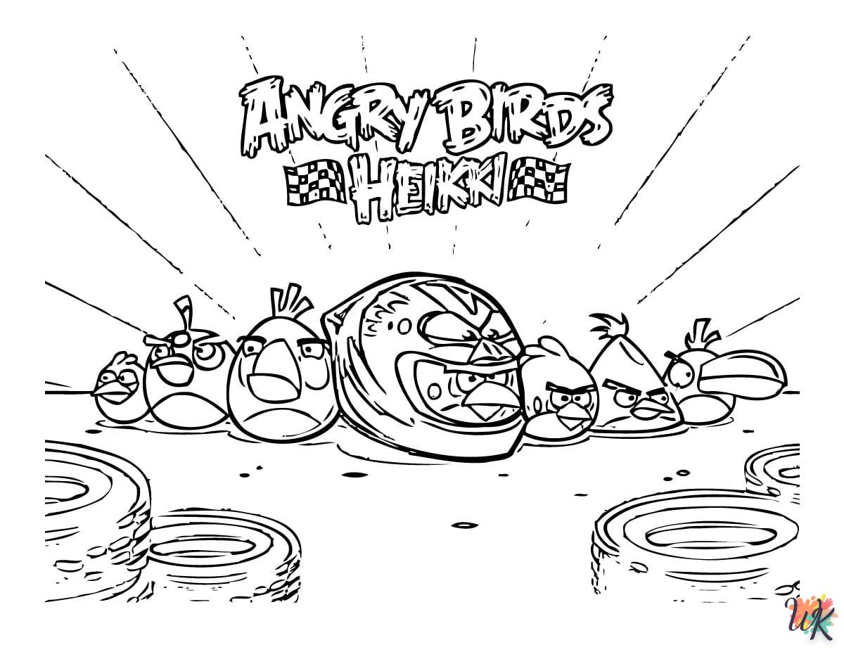 image pour coloriage Angry Birds  enfant
