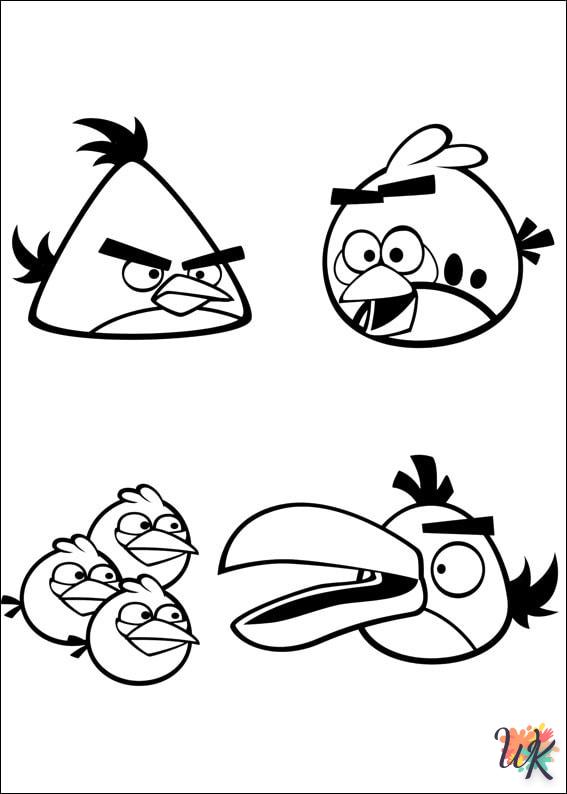 coloriage Angry Birds  a imprimer enfant 10 ans 1