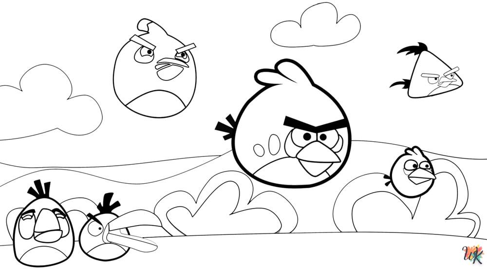 coloriage Angry Birds  pour enfant de à imprimer 1