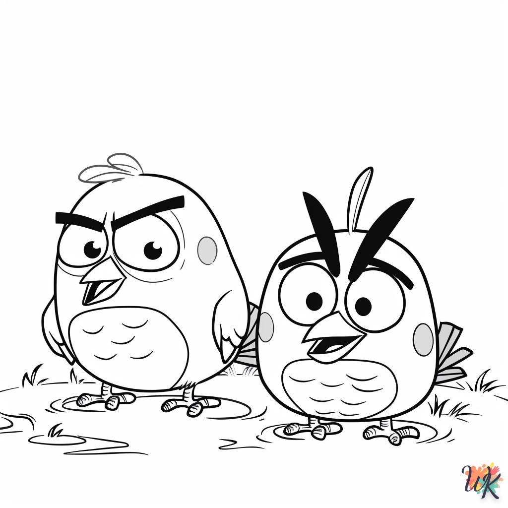 coloriage Angry Birds  pour enfant gratuit