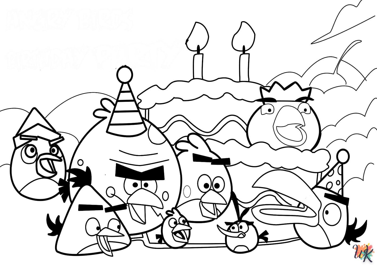 coloriage Angry Birds  a dessiner en ligne