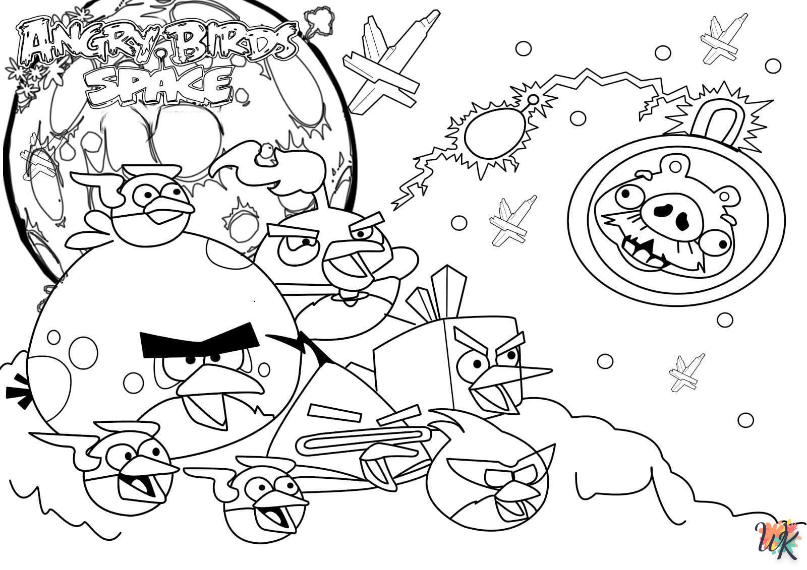 coloriage Angry Birds  animaux enfant a imprimer 1