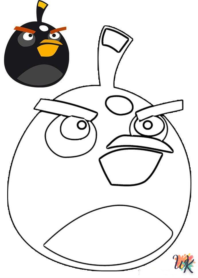 coloriage Angry Birds  à imprimer pour enfant de 8 ans 1