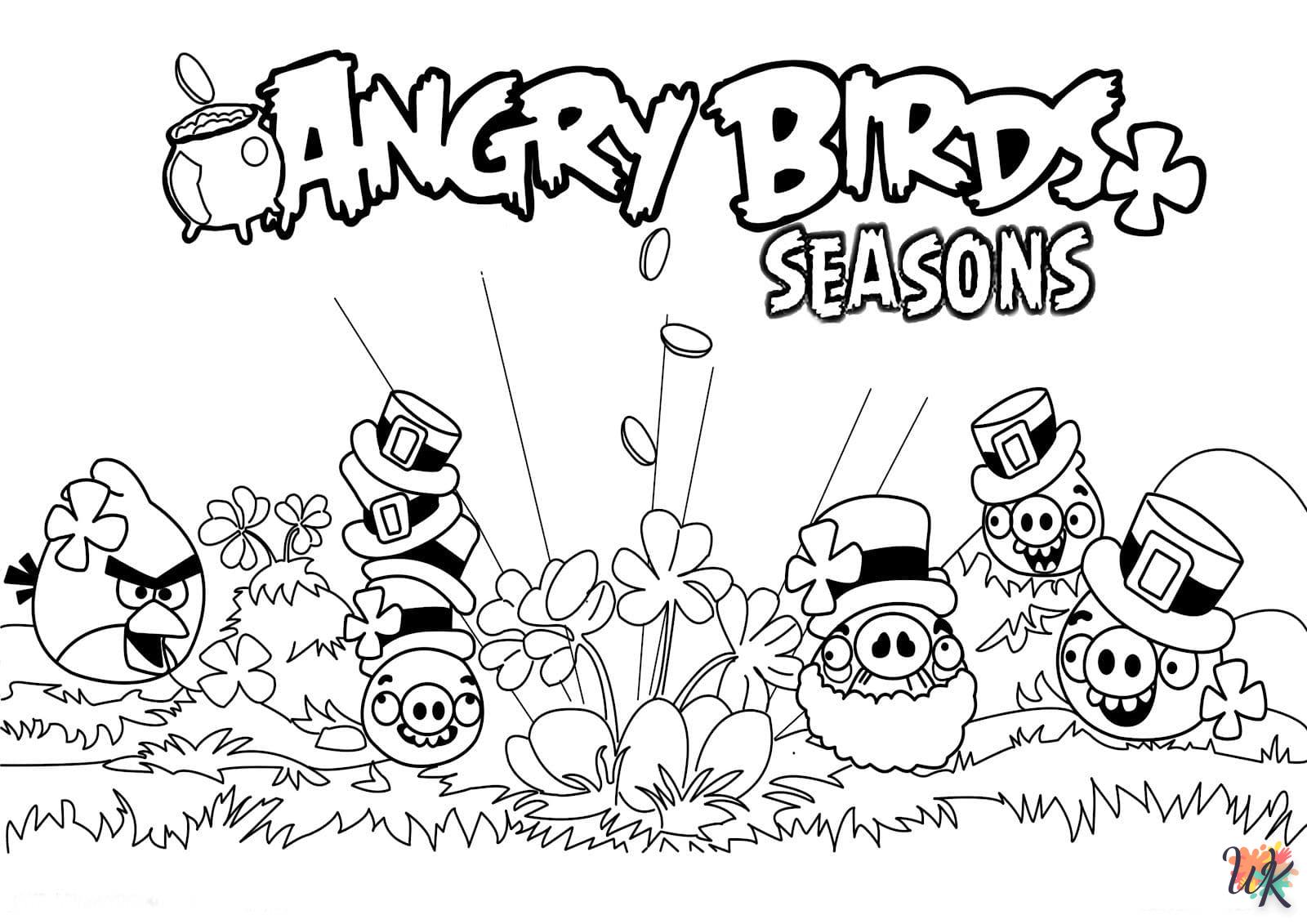 coloriage Angry Birds  pour enfants 2