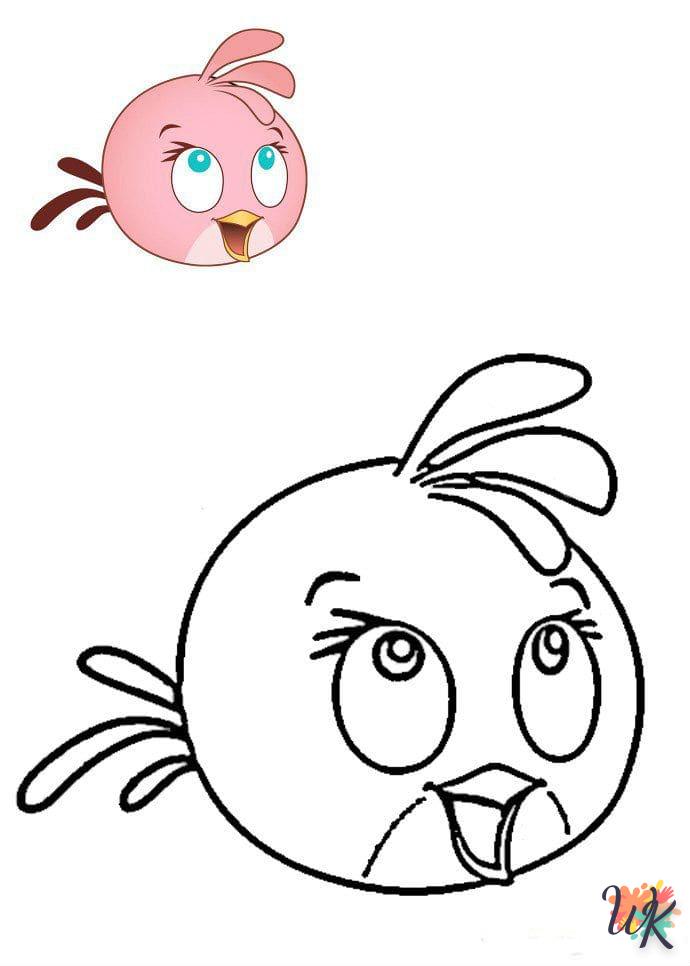 coloriage Angry Birds  d'enfant a imprimer