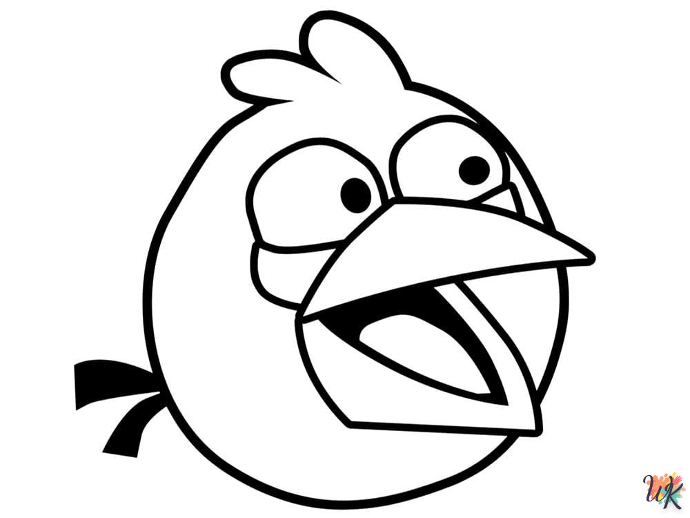 coloriage Angry Birds  à imprimer pour enfant de 8 ans 1